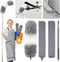 4 Pcs Dusters for Cleaning, 2 in 1 Microfiber Dusters and Retractable Gap Dust Cleaner with 1 Microfiber Dusting Cloths Long Handle 30-100 Inches ...